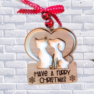 Hebben een harige kerst, kerst ornament, SVG, laser bestand, glowforge