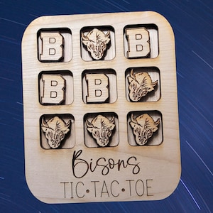 Bisons, Bisons Tic Tac Toe, SVG for Laser, Digital File, Glowforge