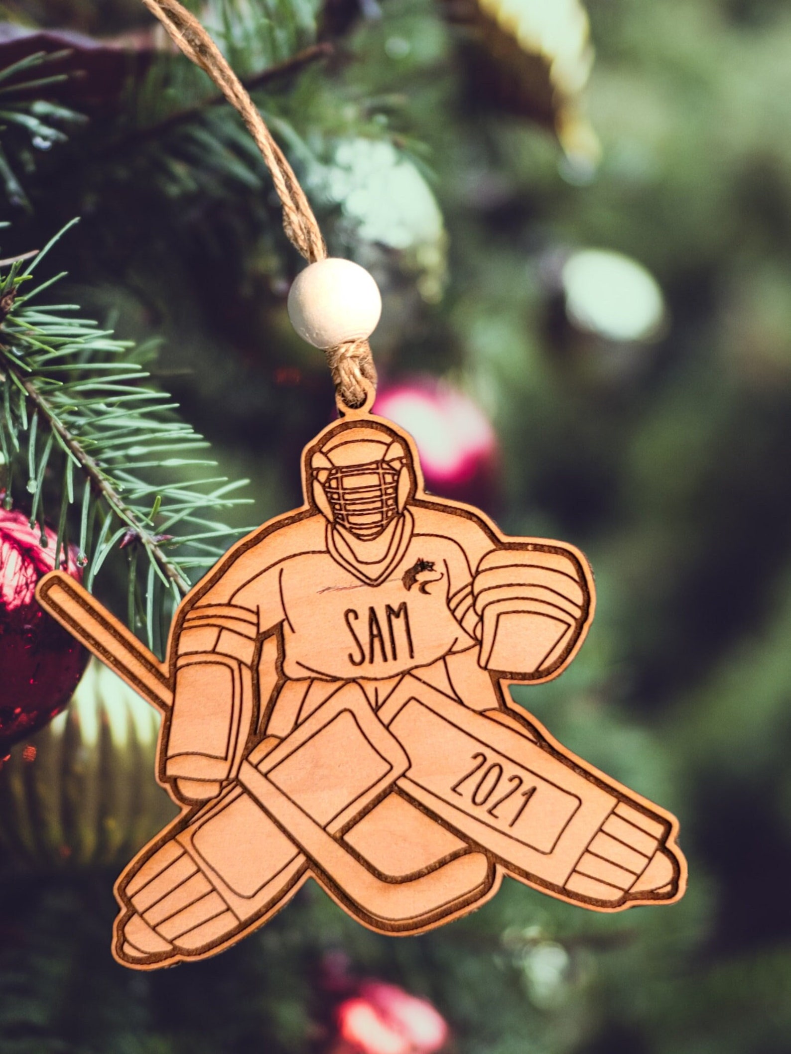 Hockey Hockey Goalie Ice Hockey Christmas Ornament SVG | Etsy