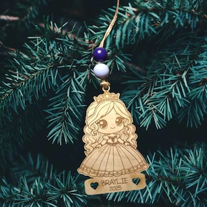 Princess, Princess Christmas Ornament, SVG, Digital File Only, Laser File, Glowforge