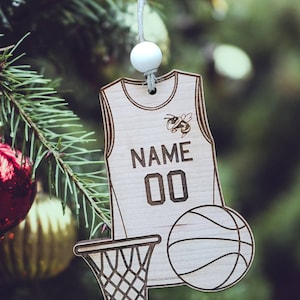 Baloncesto, Baloncesto femenino, Adorno, Etiqueta para bolsa, Navidad, SVG, Archivo láser, Glowforge