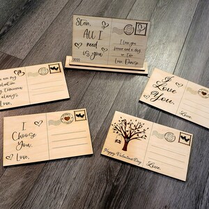 Saint-Valentin, Cartes postales de la Saint-Valentin, Bundle Set de 6, SVG, Fichier laser, Glowforge