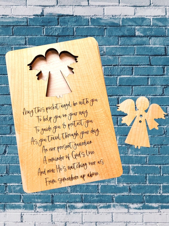 Pocket Angel Prayer SVG Laser File Etsy