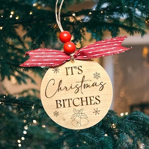 Funny Christmas Ornament SVG Laser File (Digital File Only)