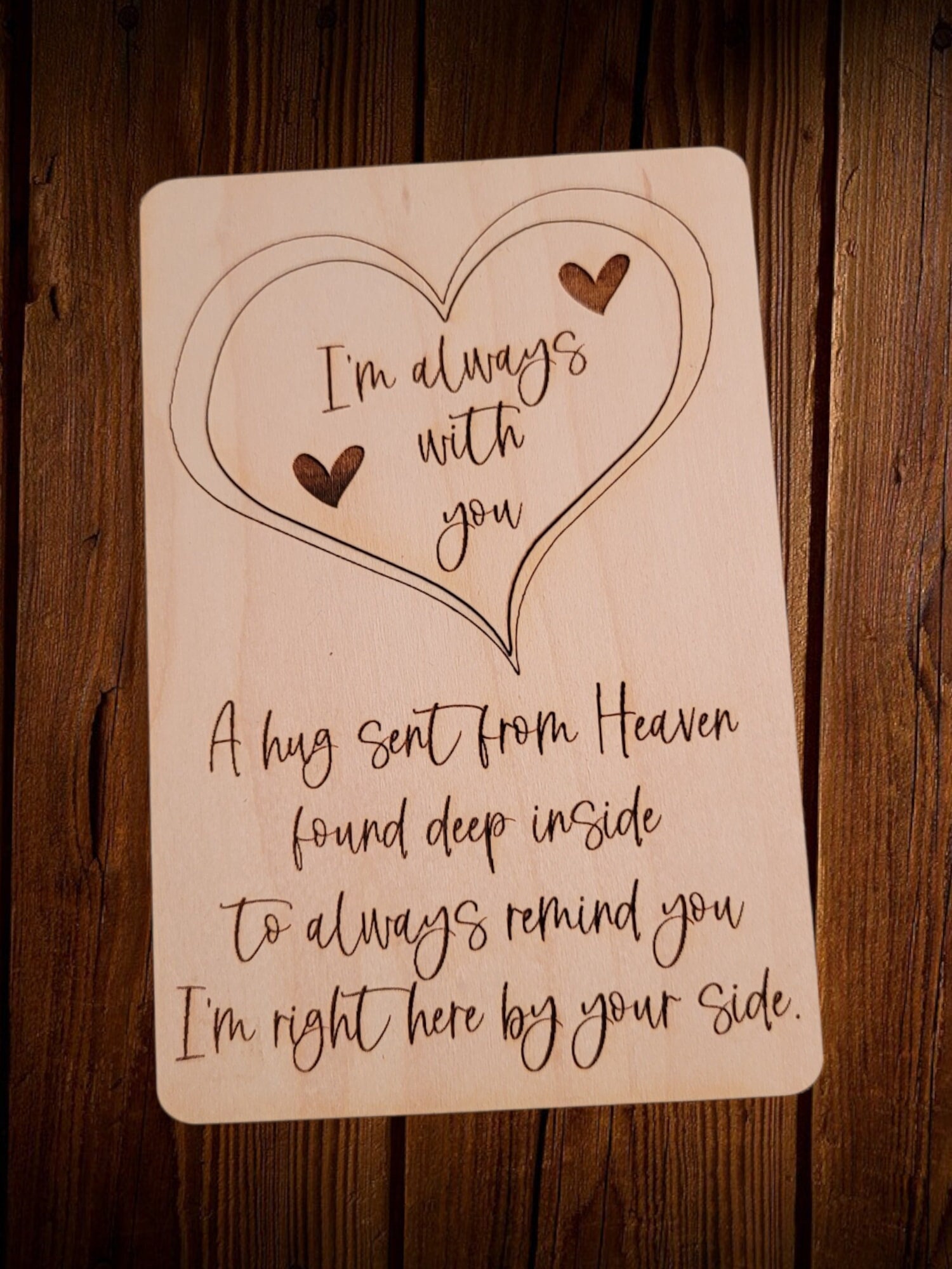 A Hug Sent From Heaven Pocket Hug Memorial in Memory SVG Etsy
