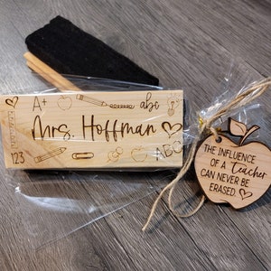 Teacher, Eraser File, The Influence of a teacher, Bonus Tag/Ornament File, Teacher Appreciation, Laser File, SVG, Glowforge