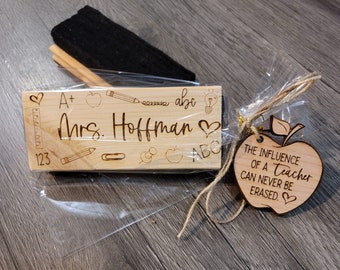 Teacher, Eraser File, The Influence of a teacher, Bonus Tag/Ornament File, Teacher Appreciation, Laser File, SVG, Glowforge