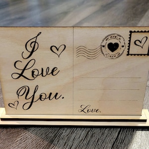 I Love You, Valentinstag, Valentinstag Postkarte, SVG, Laserdatei, Glowforge