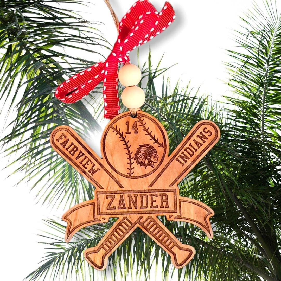 Baseball, Bat, Christmas, Ornament, SVG, Laser File, Etsy