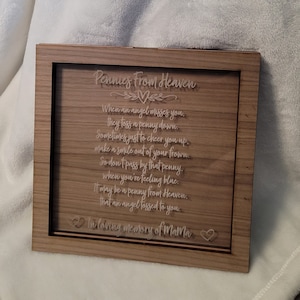 Pennies, Heaven, Memorial, In Memory, Bank, SVG, Laser File, Glowforge