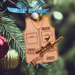 Caza, Adorno de caza, Caza de ciervos, Navidad, Adorno, SVG, Archivo láser, Glowforge
