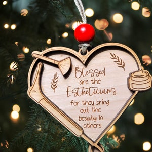 Esthetician Christmas Ornament SVG Laser File (Digital File)
