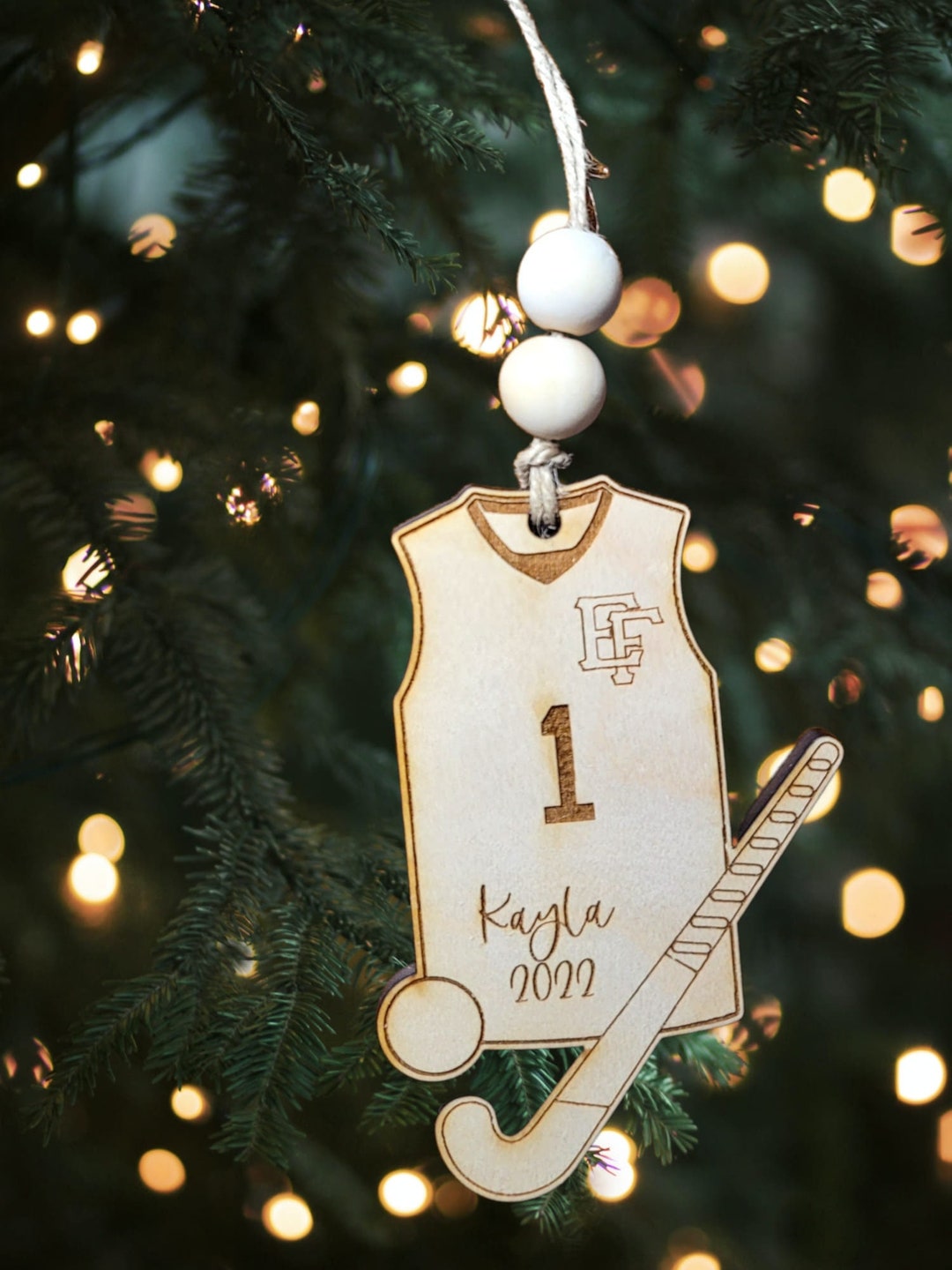 Field Hockey, Ornament, Christmas Ornament, SVG, Laser File