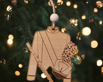 Flute, Flute Player, Band Uniform, Christmas Ornament, Digital File, Glowforge, SVG, Laser
