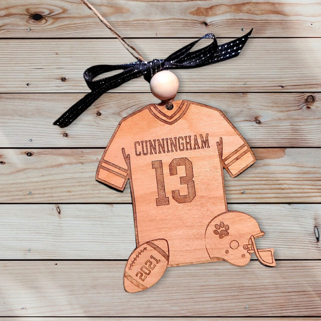 Football, Football Jersey, Ornament, Christmas, SVG, Laser File