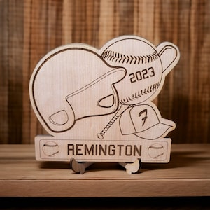 Baseball Sign, Baseball Trophy, Baseball Recognition, SVG for Laser, Glowforge, Digital File
