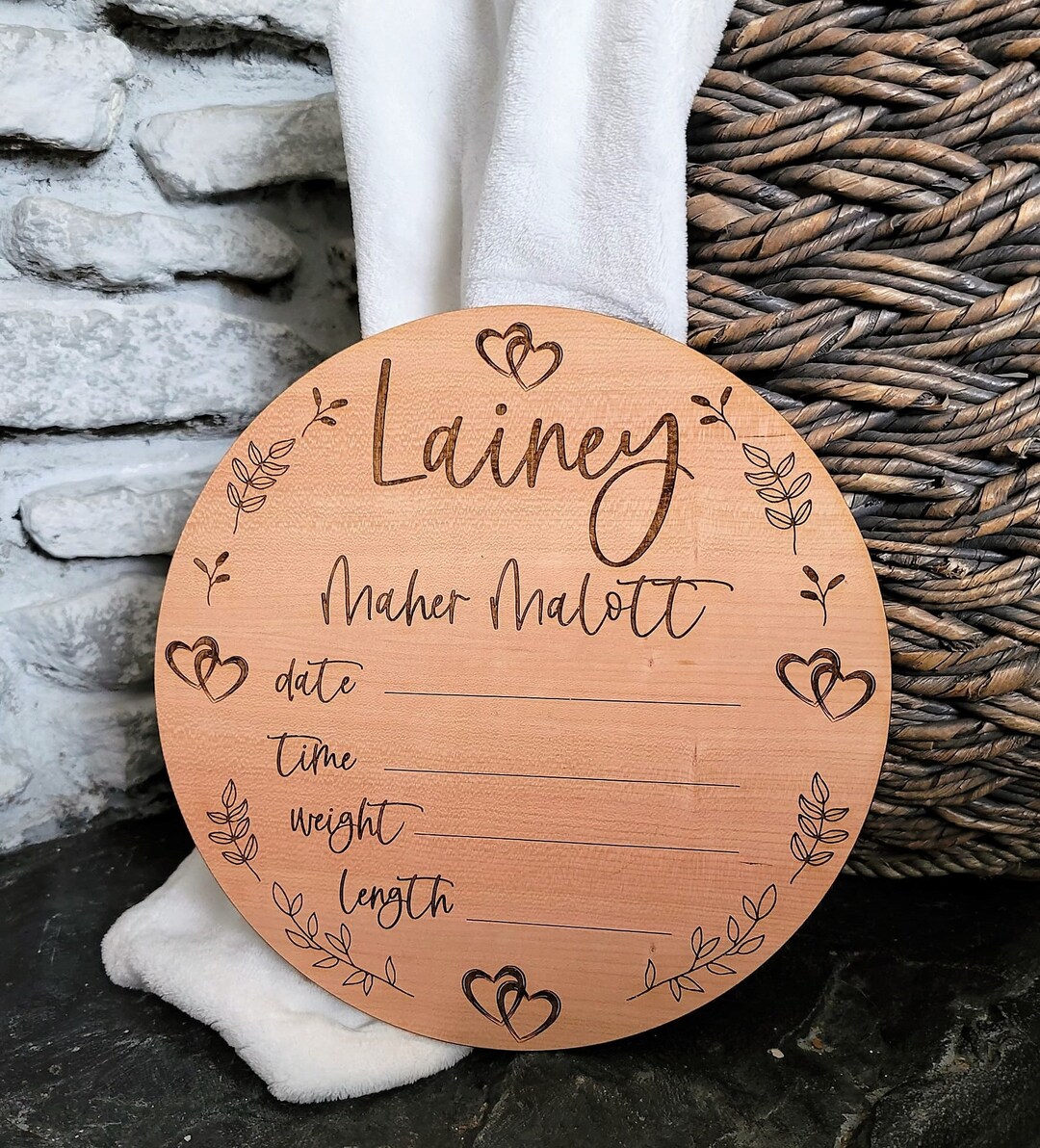 Birth Announcement Sign: Laser Cut SVG File, Photo Prop (digital File ...