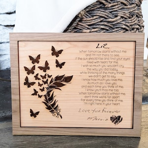 Wanneer de morgen zonder mij begint, In Memory, Sign, SVG, Laser File, Glowforge
