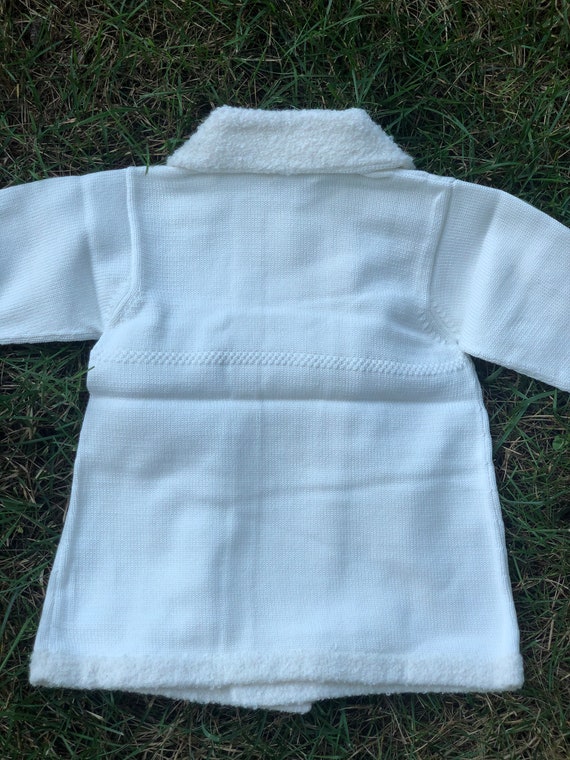 White Cardigan Six Button Coat for Toddlers Size 2T 3T Etsy