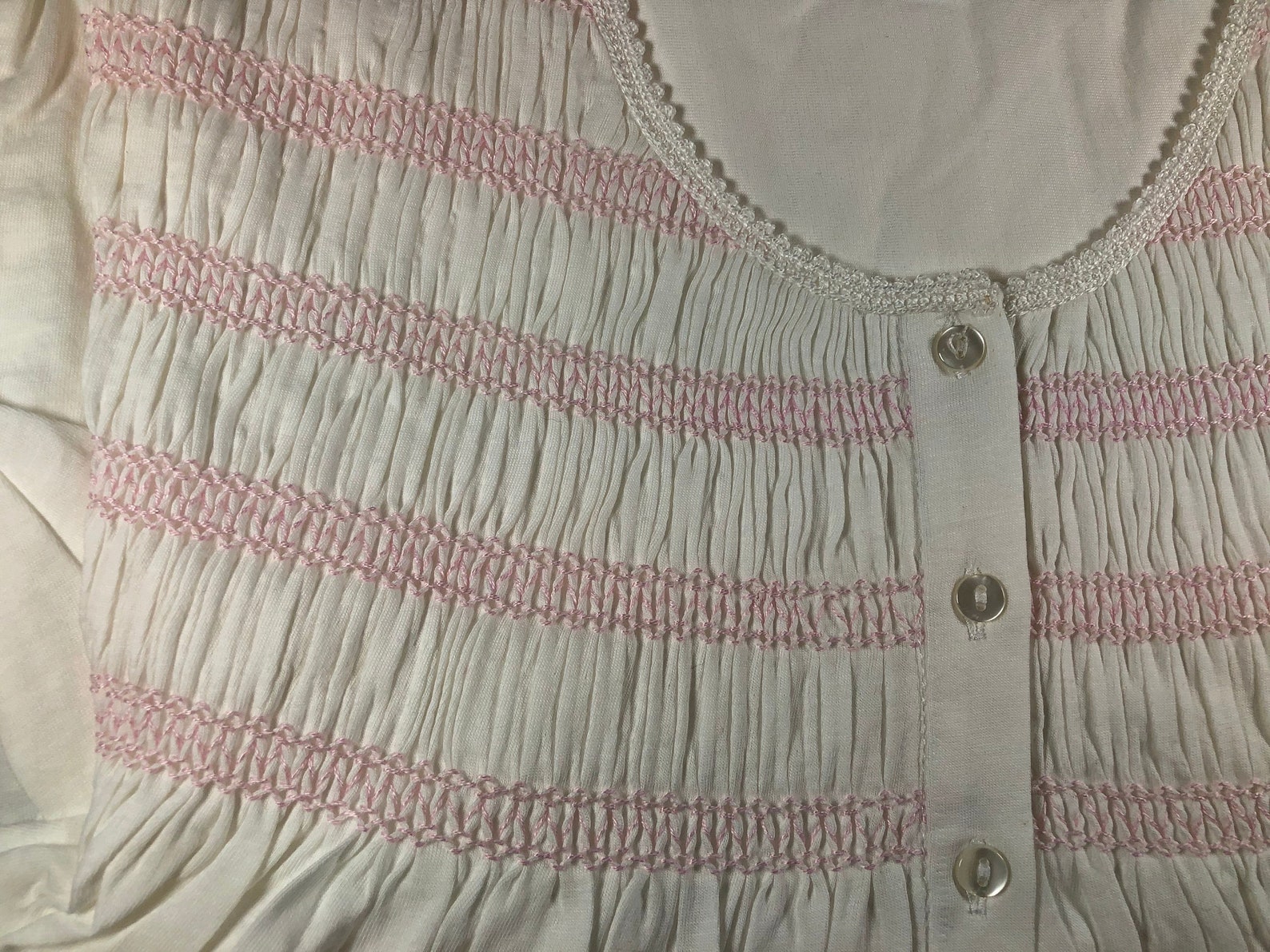 Peruvian Pima Cotton Nightgown With Hand-crochet Detail Short - Etsy