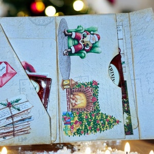 Folio de Cartas a Papá Noel, Diario basura del Polo Norte, Sellos, Una bolsa de carbón, North Post, Regalos, Cuaderno, Portatarjetas de regalo, Regalo de té, Duendes