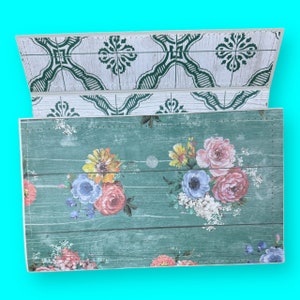Floral Bauernhaus Akkordeon Ephemera Organizer, erweiterbarer Umschlag, Ablagesystem, Rezeptbuch, Erweiterungsordner, Coupon-Datei