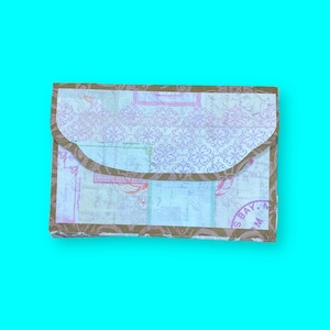 Rosa und Kraft Akkordeon Datei Brieftasche Ephemera Organizer, erweiterbarer Umschlag, Ablagesystem, Rezeptbuch, Erweiterungsspeicher, Gutscheinhalter
