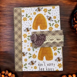 Mini Fall ATC Folio: Grungy Autumn Artist Trading Card Holder