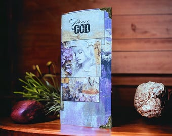 Peace of God Prayer Journal | Travelers Notebook Faith Journal | Bible Study Companion | Christian Junk Journal | Handmade Devotional Gift