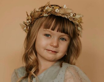 Dried Flower Crown, Newborn Crown, Flower Crown Halo, Baby Flower Crown, Dried Floral Halo, Flower Girl Crown, Boho Flower Crown, Bridal