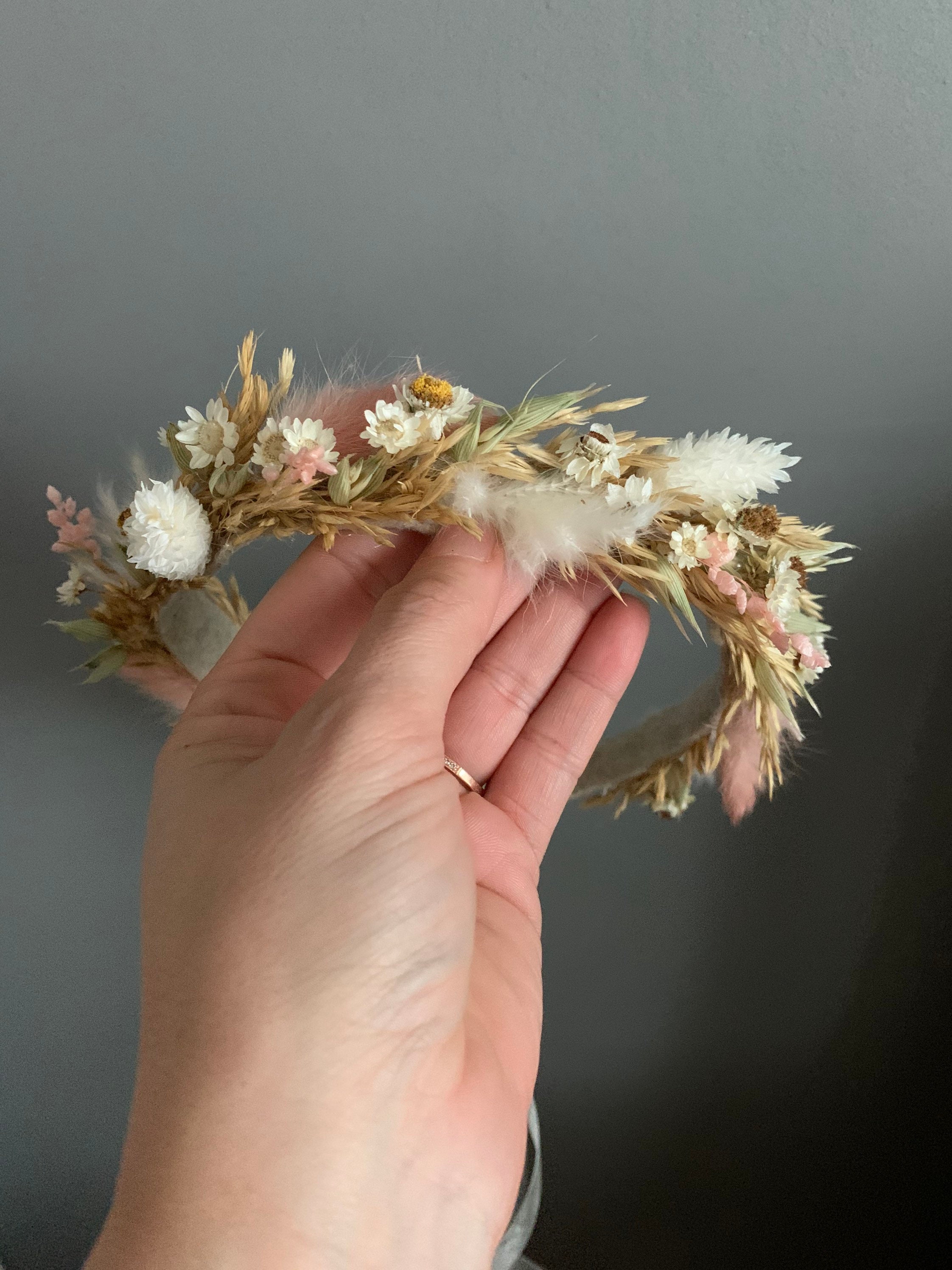 Dried Flower Crown Newborn Crown Flower Crown Halo Baby Etsy