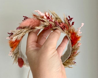 Dried Flower Crown, Newborn Crown, Christmas Crown Halo, Baby Flower Crown, Dried Floral Halo, Flower Girl Crown, Boho Flower Crown, Bridal,