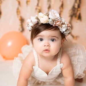 Pink Flower Crown Halo: Newborn Photo Prop