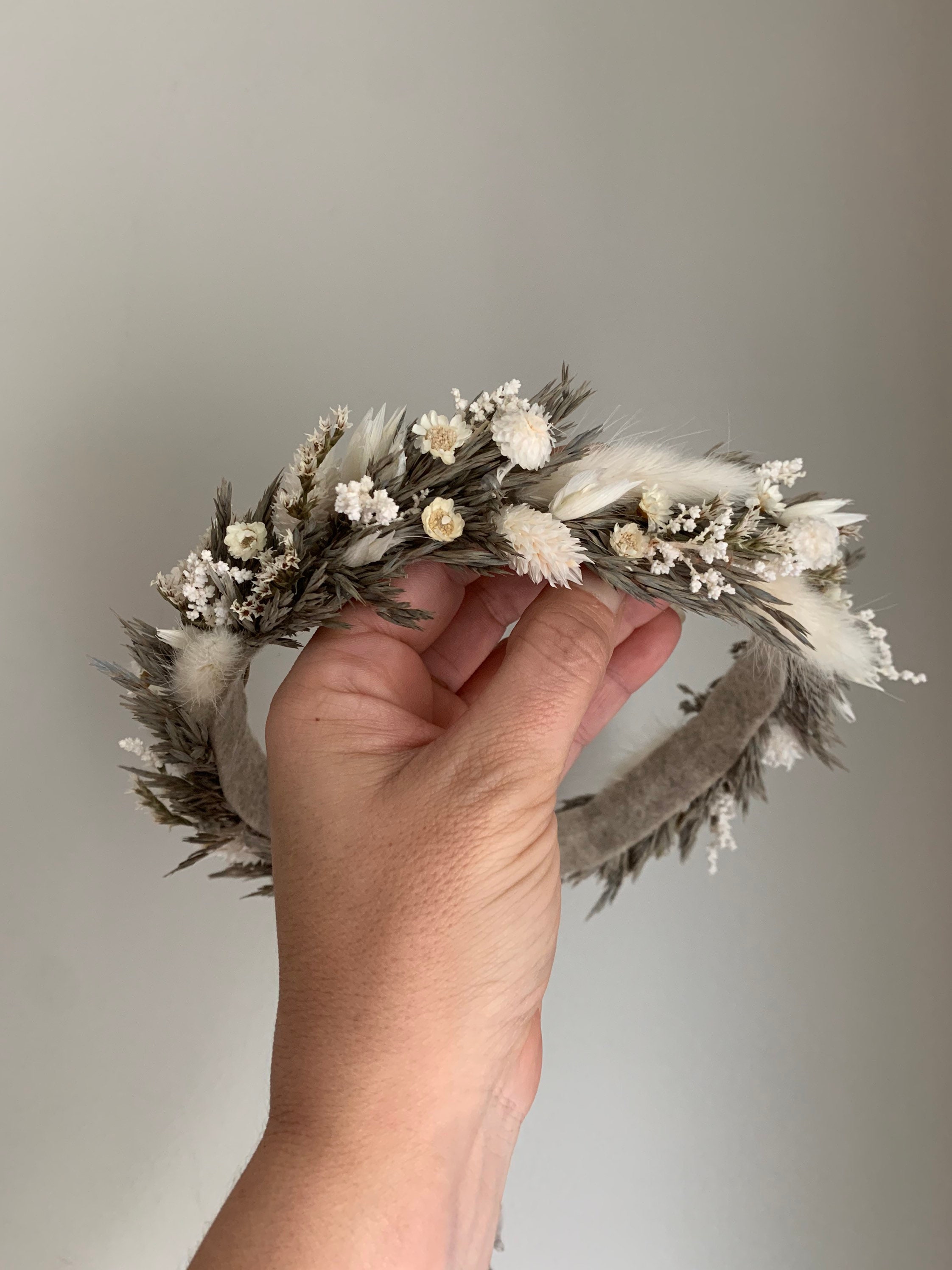 Dried Flower Crown, Newborn Crown, Christmas Crown Halo, Baby Flower
