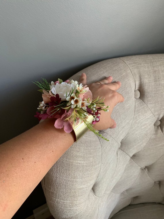 gold cuff corsage