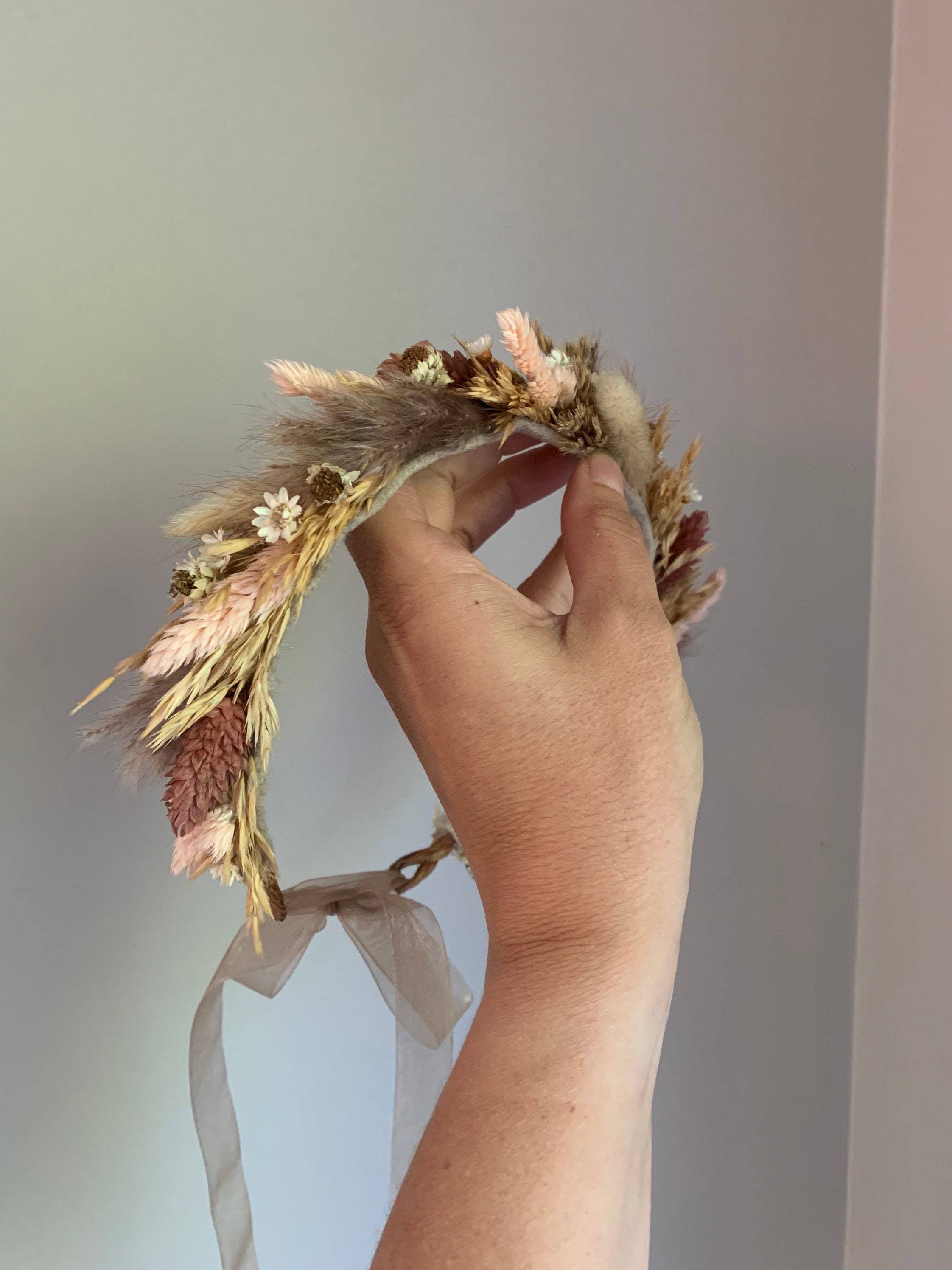 Dried Flower Crown, Newborn Crown, Flower Crown Halo, Baby Flower Crown