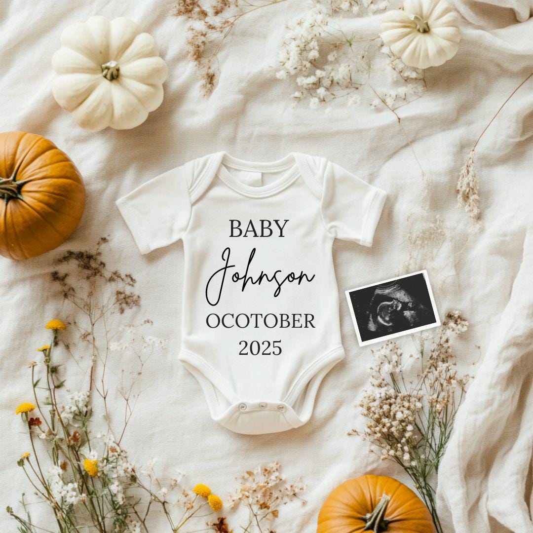 Fall Pumpkin Pregnancy Announcement: Personalized Social Media Reveal (Digital Download)