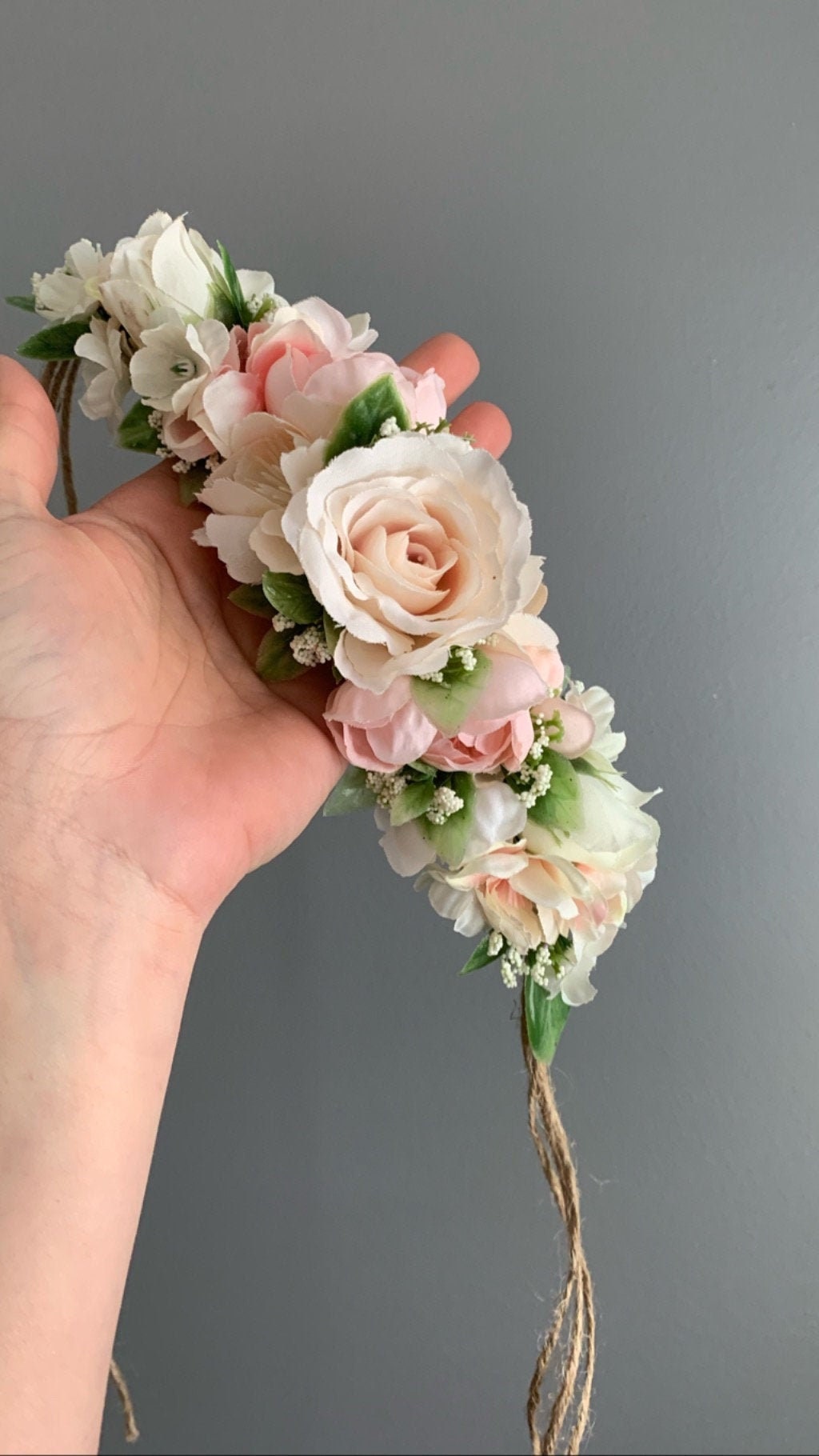 Flower Crown, Tieback Flower Crown, Toddler Flower Crown, Newborn