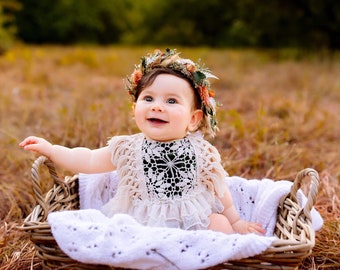 Dried Flower Crown, Newborn Crown, Flower Crown Halo, Baby Flower Crown, Dried Floral Halo, Flower Girl Crown, Boho Flower Crown, Bridal