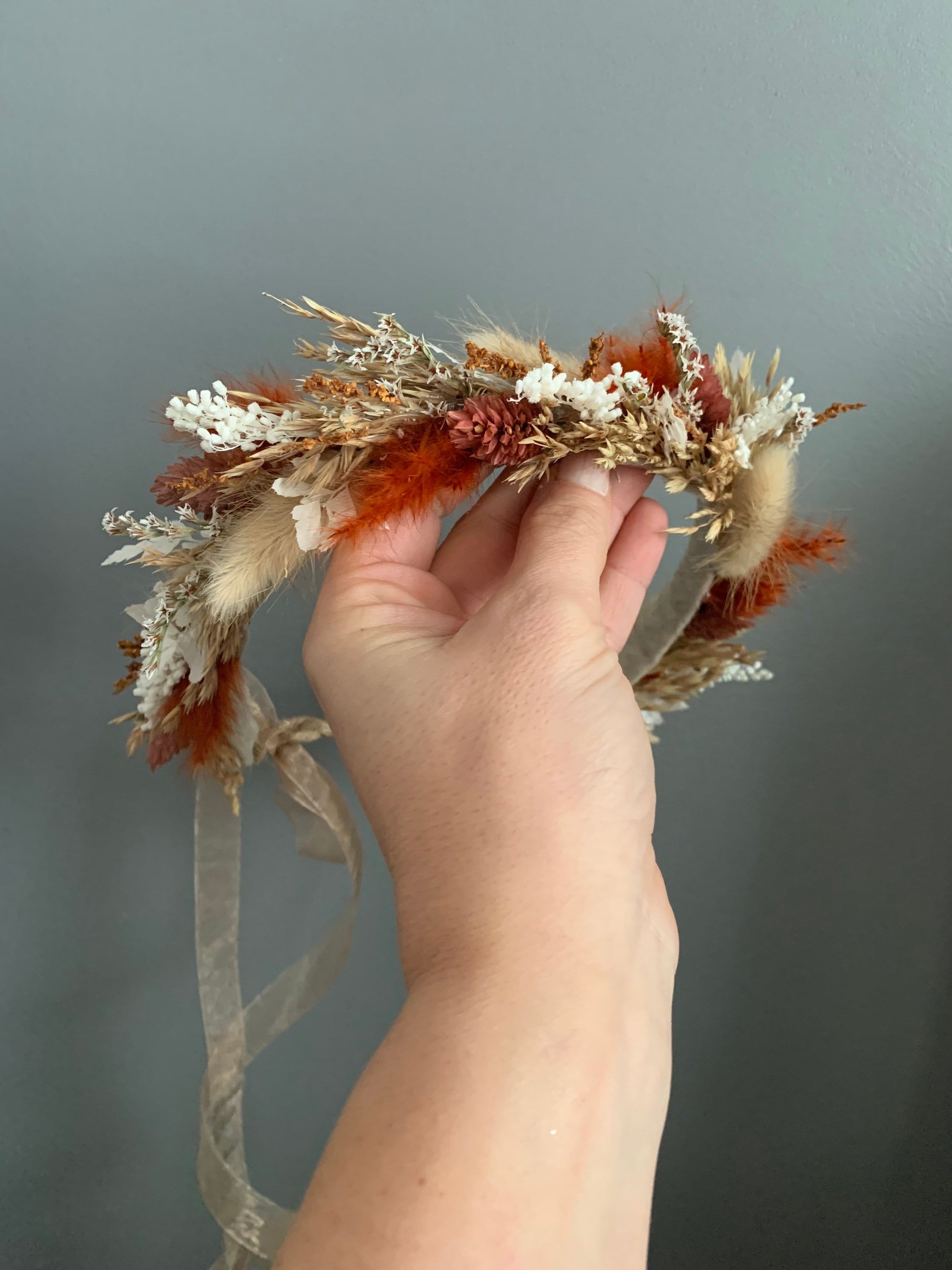 Dried Flower Crown, Newborn Crown, Flower Crown Halo, Baby Flower Crown