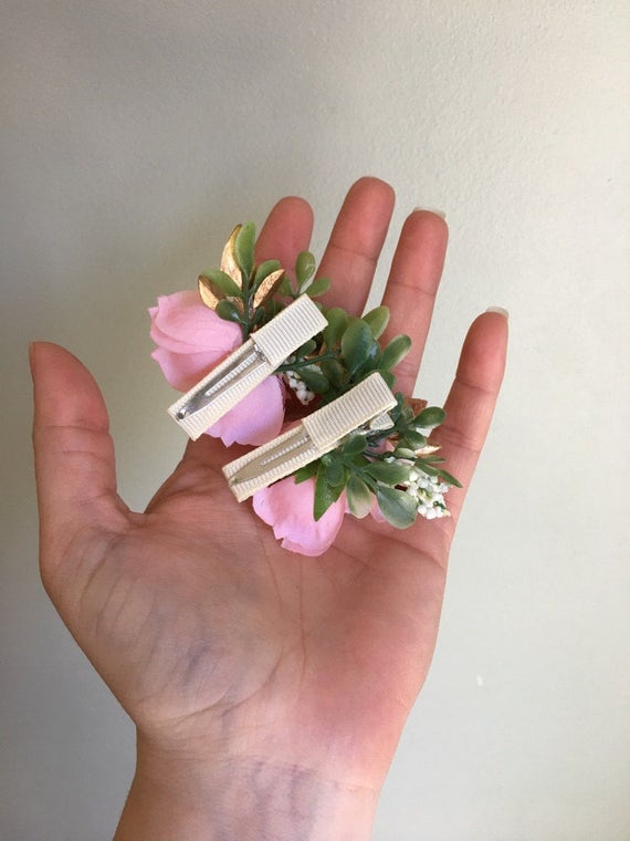 Fleur Barrette Tout Petit Barrette Bebe Barrette Clip De Etsy