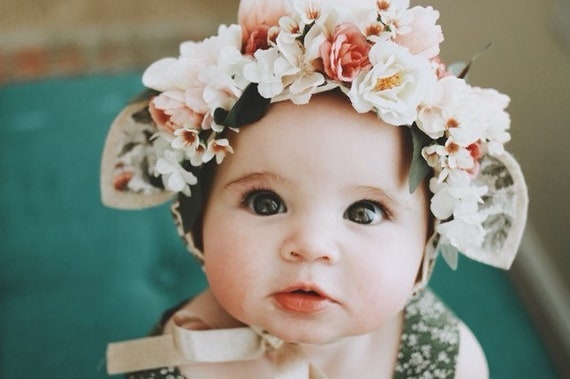 baby flower bonnet