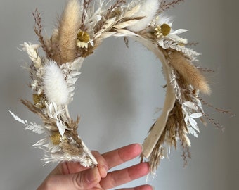 Dried Flower Crown, Bridal Crown, Flower Crown, Wedding Flower Crown, Dried Floral Halo, Flower Girl Crown, Boho Flower Crown, Bridesmaid