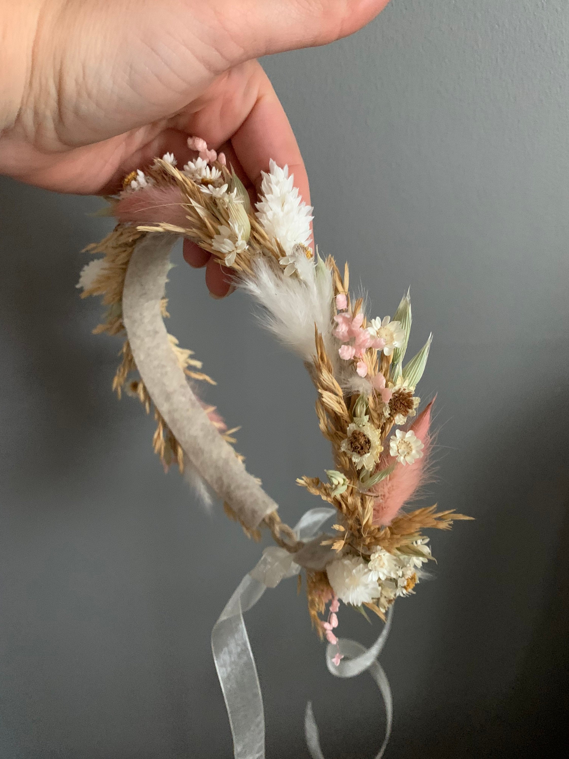 Dried Flower Crown, Newborn Crown, Flower Crown Halo, Baby Flower Crown