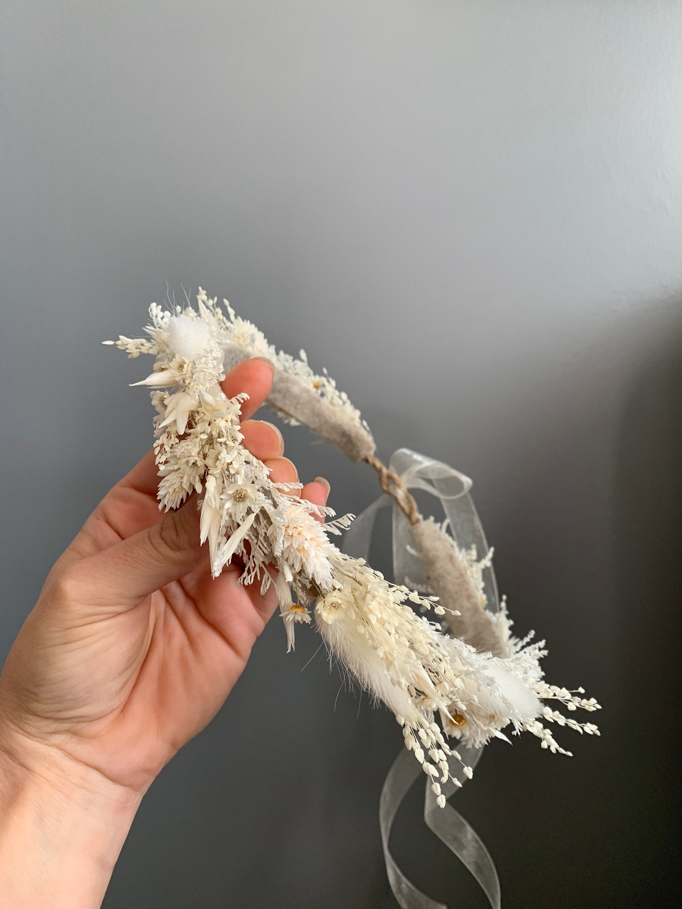 Dried Flower Crown, Newborn Crown, Flower Crown Halo, Baby Flower Crown