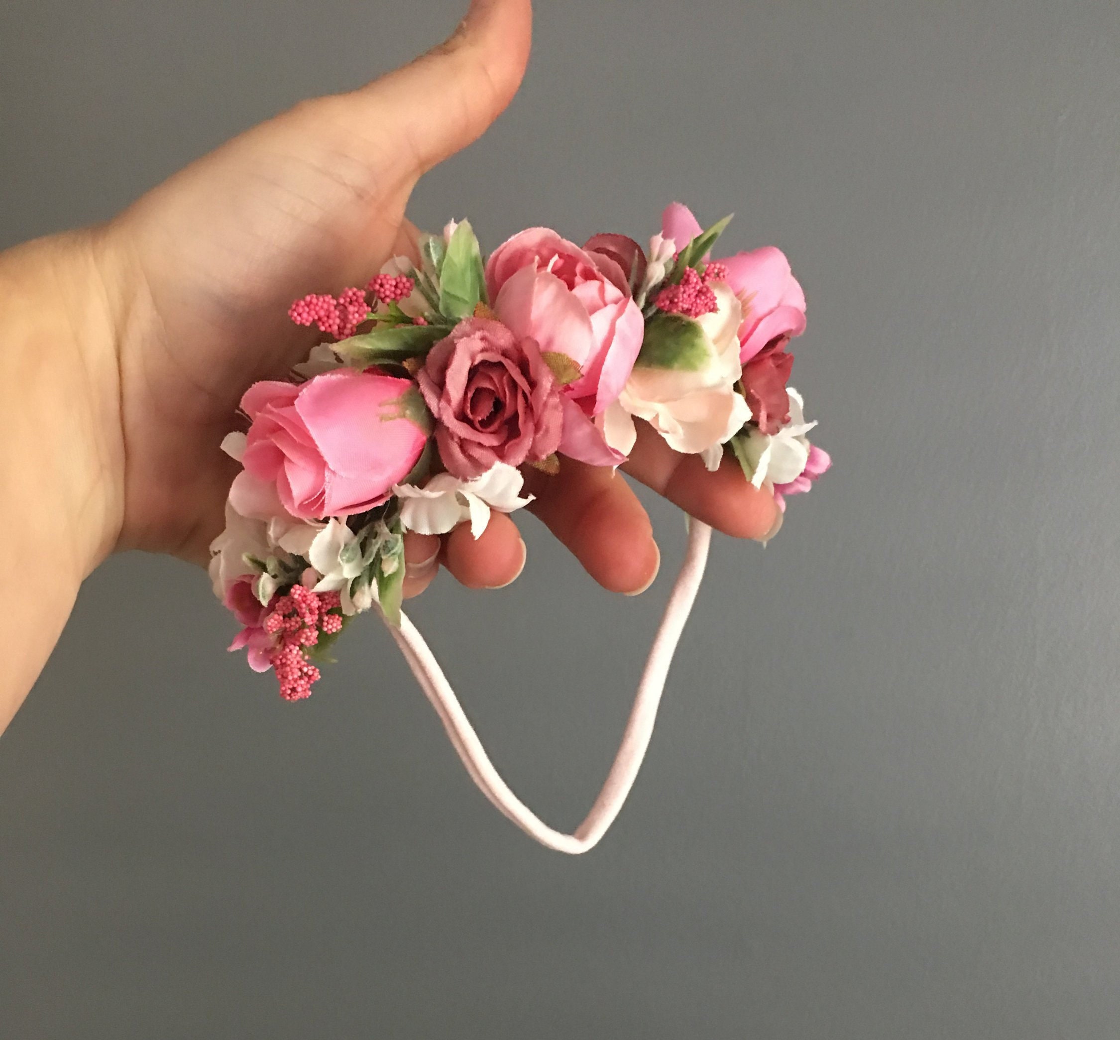 flower-crown-toddler-flower-crown-newborn-nylon-flower-crown-baby