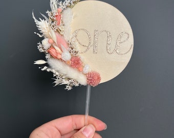 Floral ONE Cake Topper, First Birthday Prop, Cake Topper, Flowers for Cake,  Cake Topper, Cake Smash Prop, first birthday, Boho flowers