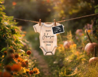Fall Pumpkin Pregnancy Announcement: Social Media Reveal (Digital Download)