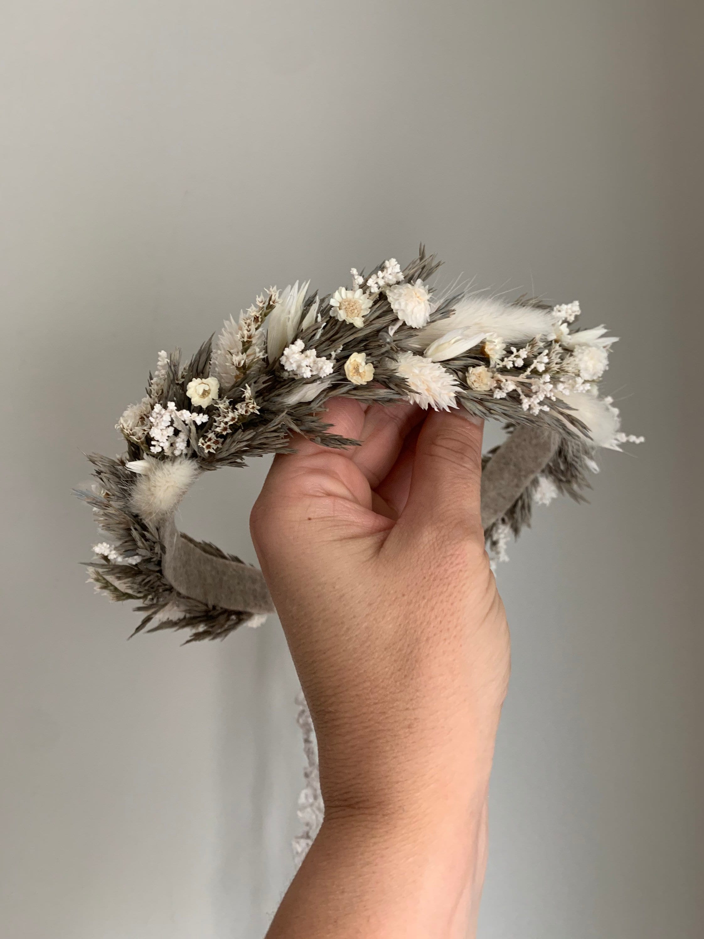Dried Flower Crown, Newborn Crown, Christmas Crown Halo, Baby Flower