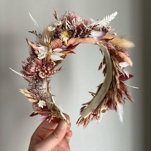 Dried Flower Crown, Bridal Crown, Flower Crown, Wedding Flower Crown, Dried Floral Halo, Flower Girl Crown, Boho Flower Crown, Bridesmaid
